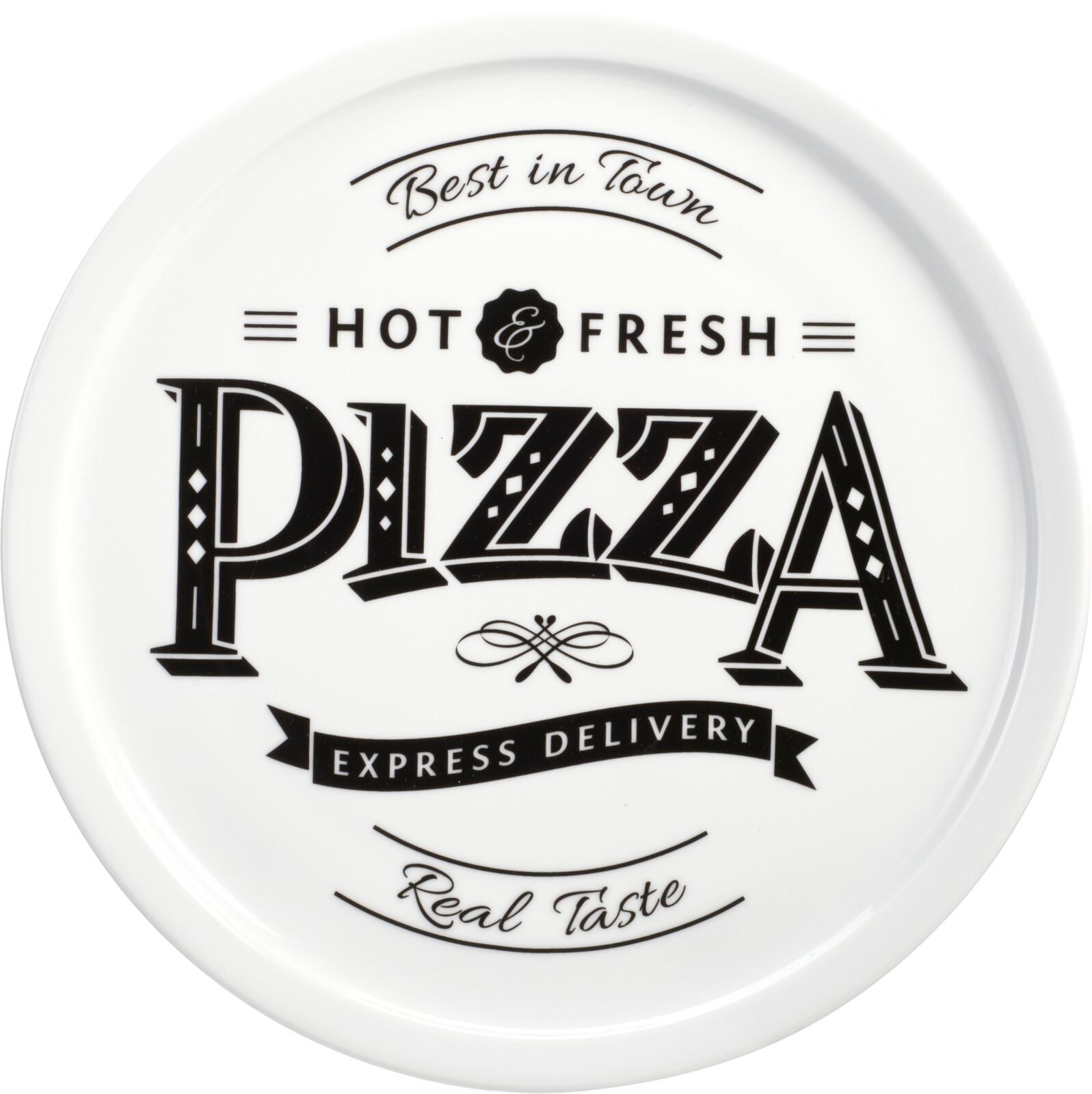 Pizzatányér Pizza - fehér, kerámia (30/2,2cm)