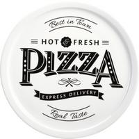Pizzatányér Pizza - fehér, kerámia (30/2,2cm)