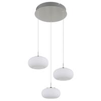 LED-HÄNGELEUCHTE 15744-3HN - Transparent/Opal, Design, Glas/Metall (49/49/150cm) - Globo