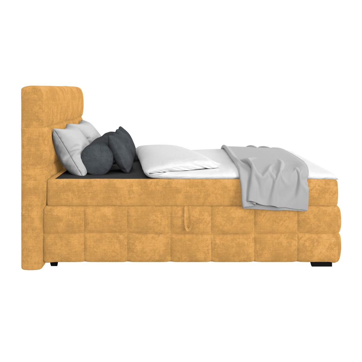 PAT BOX VEGA - auriu/verde, Trend, lemn/textil (160/200cm) - Modern Living