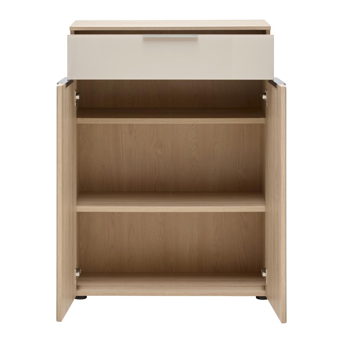 Schranksystem Siena Kaschmir/Eichefarben - Kaschmir/Chromfarben, MODERN, Holzwerkstoff/Metall (80/110/38cm) - Mömax