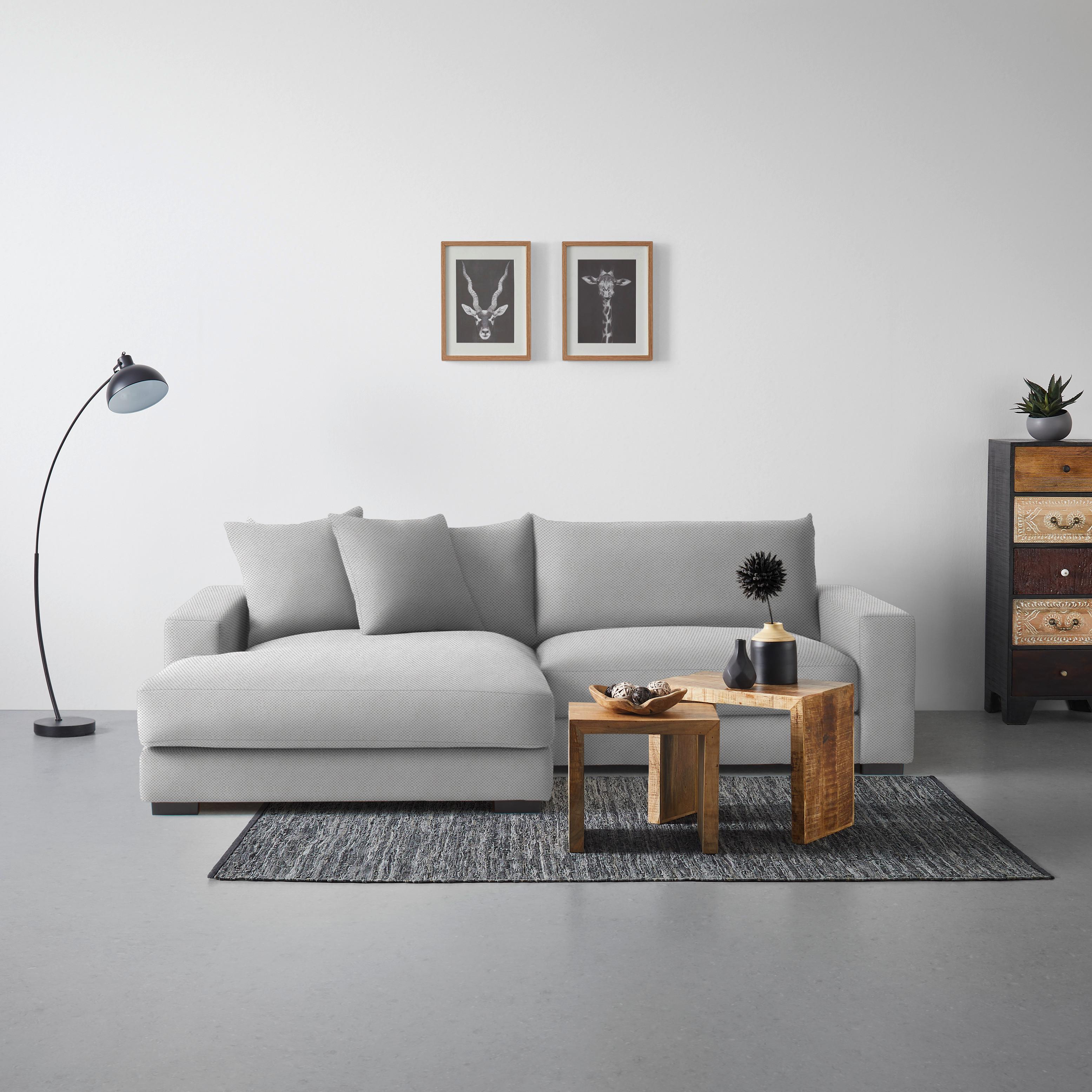 Ecksofa Pedro Hellgrau - Hellgrau, MODERN, Textil (180/83/265cm) - Mömax