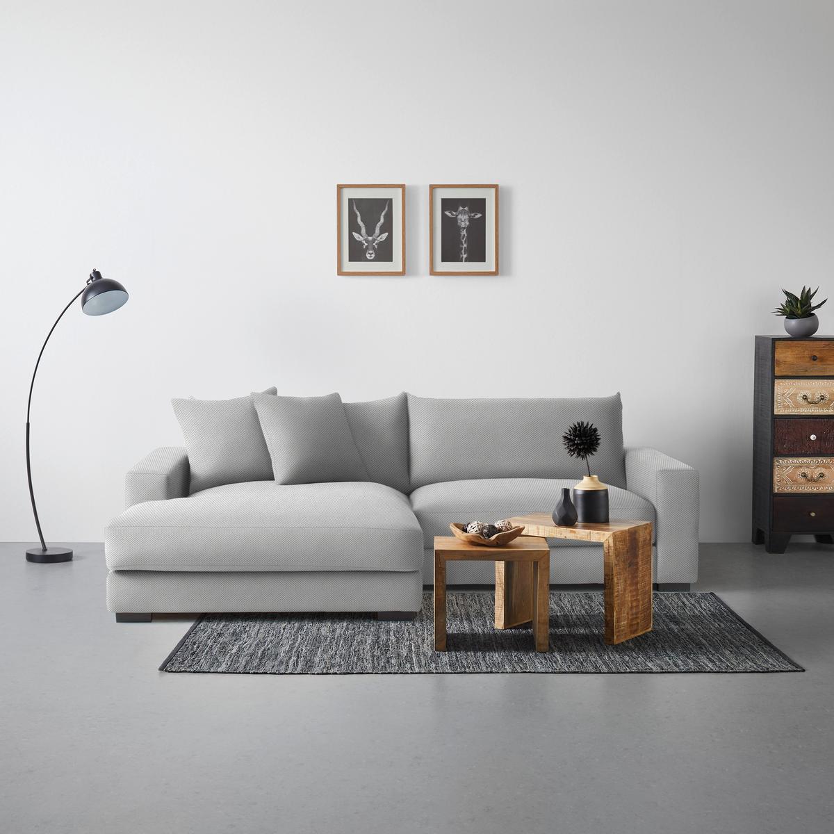Ecksofa Pedro Hellgrau - Hellgrau, MODERN, Textil (180/83/265cm) - Mömax