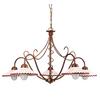 Kronleuchter Rosina Bersteinfarben max. 6 Watt - Bernsteinfarben, KONVENTIONELL, Keramik/Metall (85/110cm)