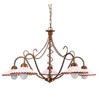 Kronleuchter Rosina Bersteinfarben max. 6 Watt - Bernsteinfarben, KONVENTIONELL, Keramik/Metall (85/110cm)