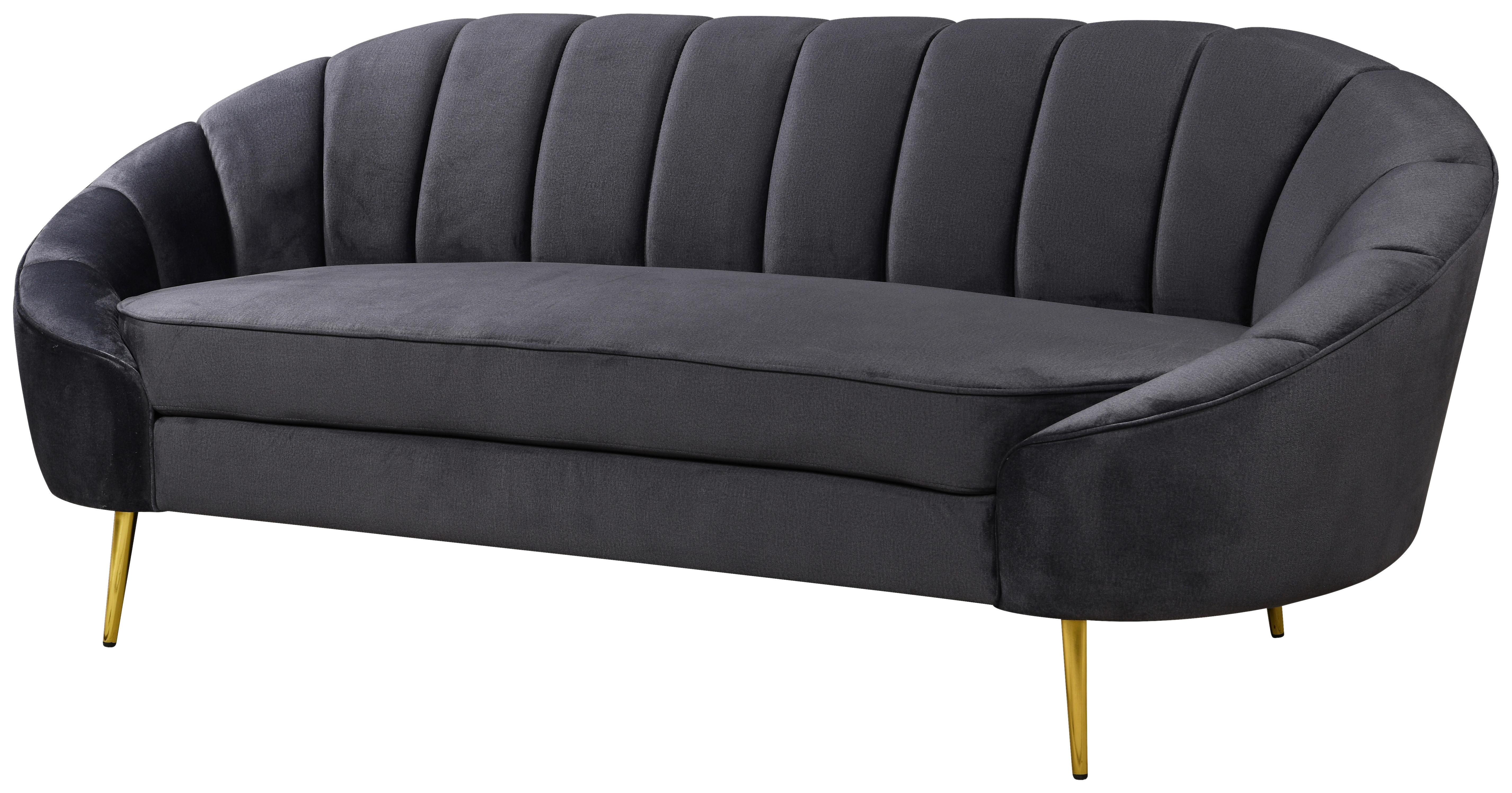 Trosed Stella, Temno Siva - temno siva/barve medenine, Design, kovina/tekstil (210/82/90cm) - Livetastic