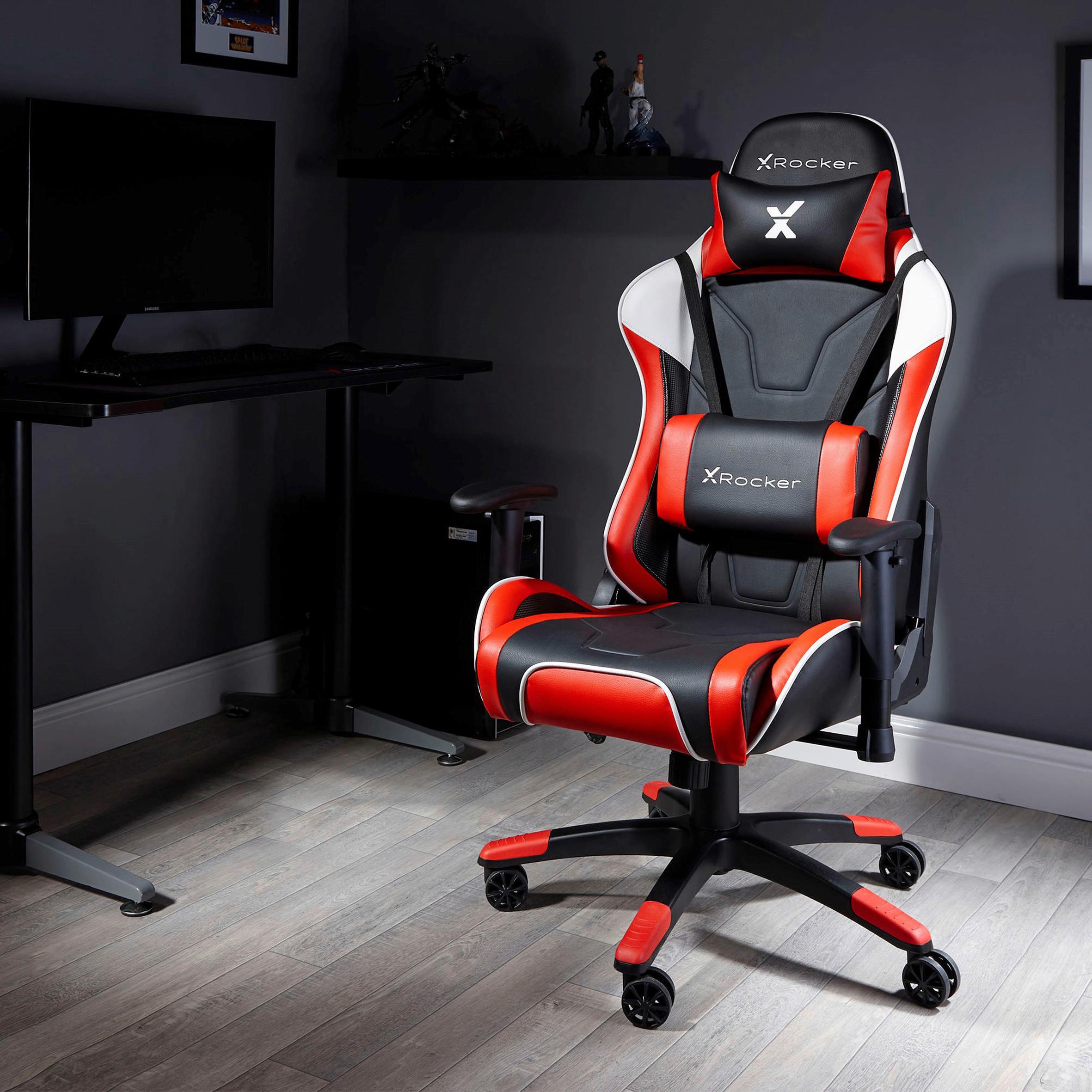 Gamingsessel Agility ca. 59,9x122x66cm Rot/Schwarz - Rot/Schwarz, MODERN, Kunststoff/Textil (59,9/122/66cm) - X Rocker