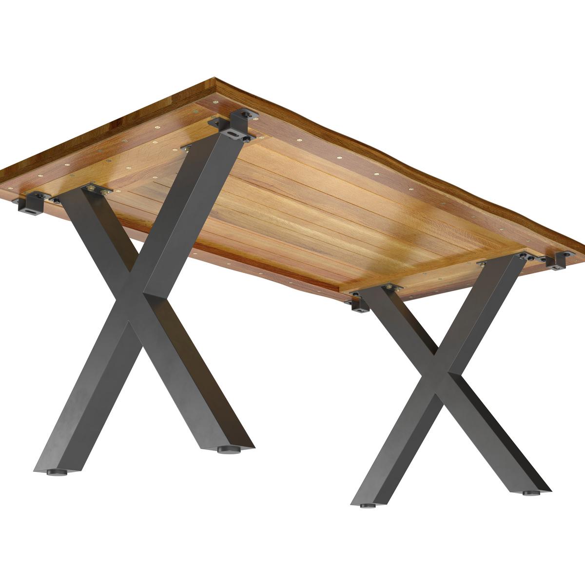 Ausziehtisch Ariano Eiche Echtholz ca. 160-240/90/76 cm - Eichefarben/Schwarz, MODERN, Holz/Metall (160-240/76/90cm) - Bessagi Home