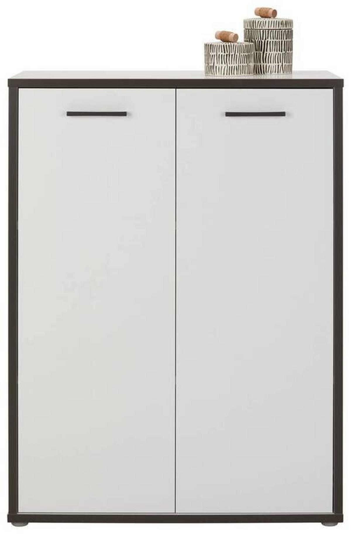 Regalkombination in Weiss/Grau - Weiss/Grau, Modern, Holzwerkstoff/Kunststoff (84,5/115,1/41,5cm) - Mömax