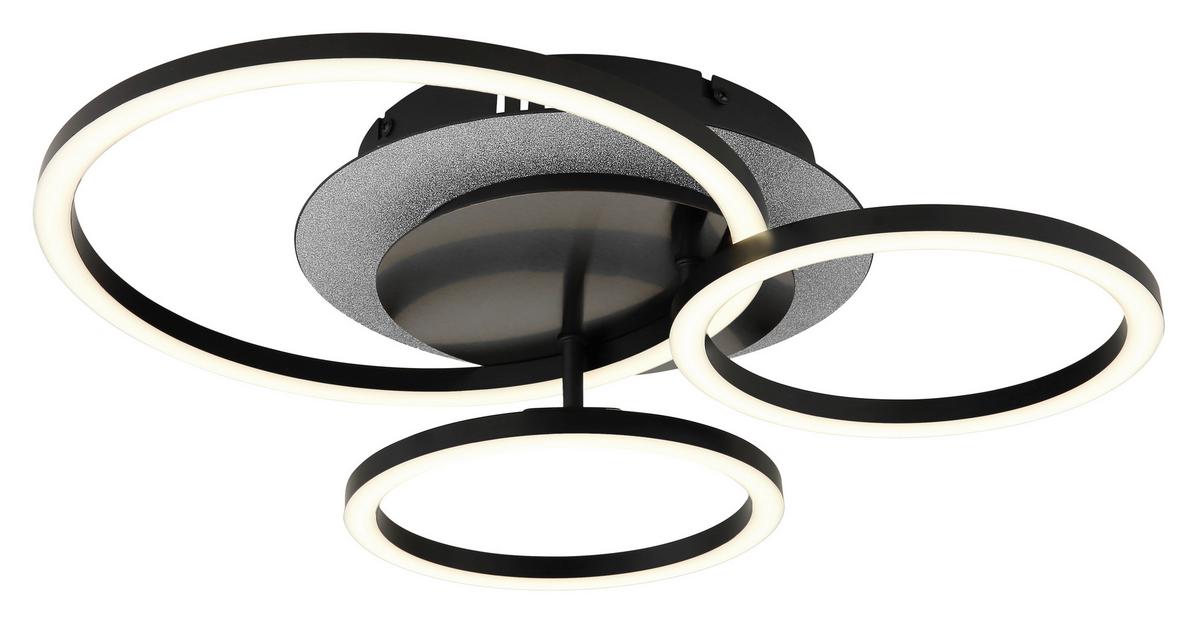 Led Stropna Svjetiljka Norberto - bijela/srebrne boje, Design, metal/plastika (46/42/11,5cm) - Globo