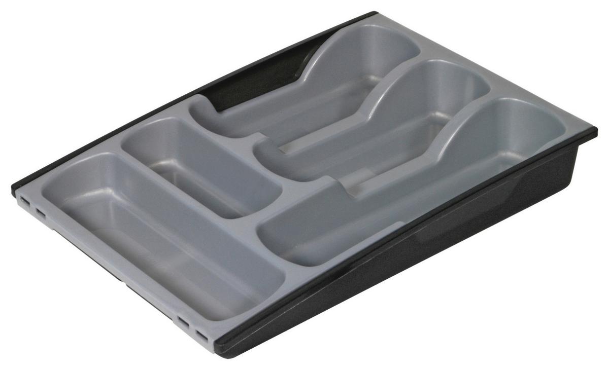 Evőeszköztartó Betét Szürke - műanyag (30/6.4/42cm)