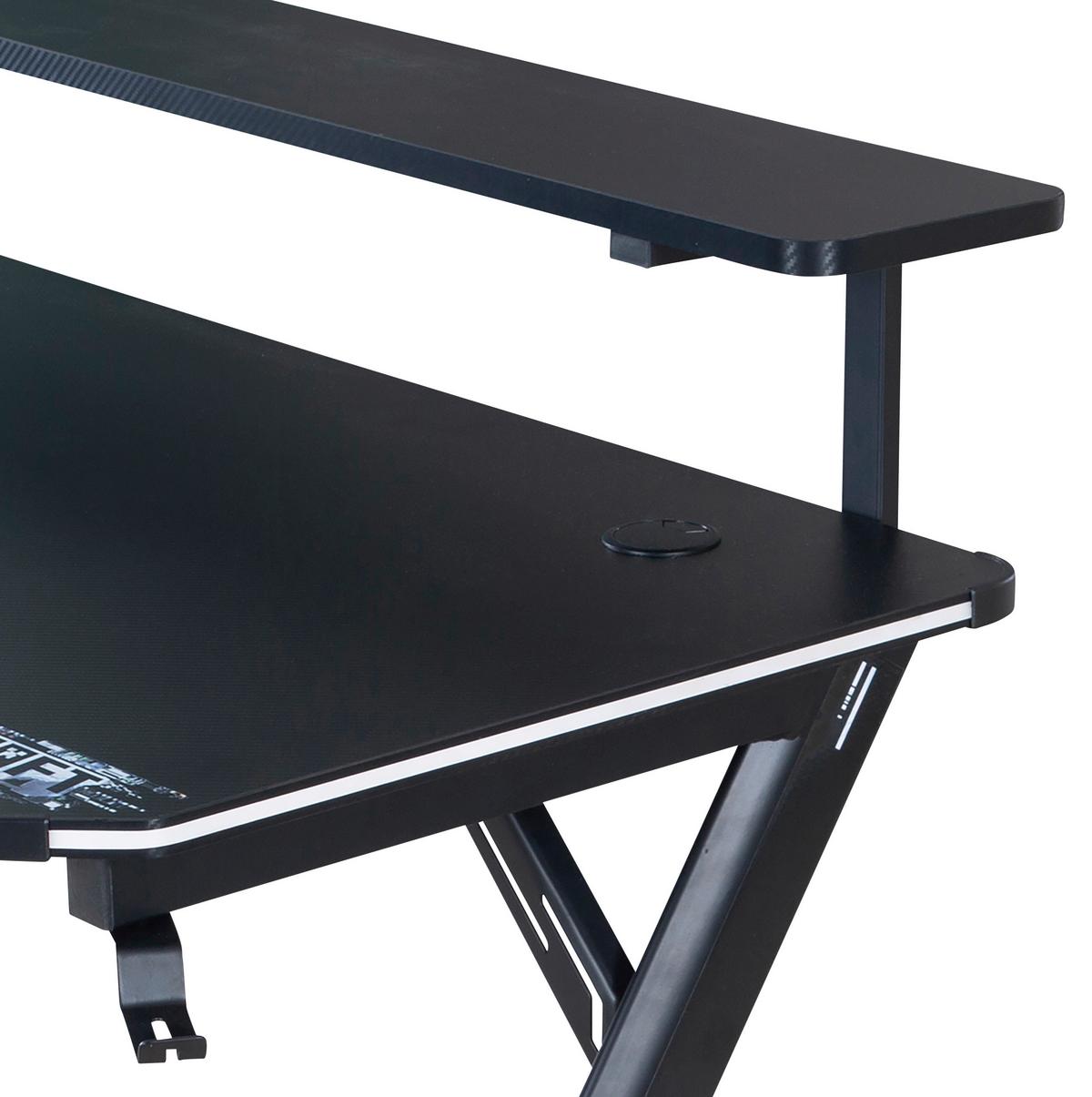 Gamingtisch Minecraft Schwarz - Schwarz, MODERN, Holzwerkstoff/Metall (120/60/89,5cm) - Minecraft