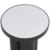 SIDOBORD LYON -TREND- - vit/svart, Modern, metall/sten (31/44cm) - Premium Living