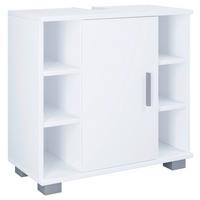 Waschbeckenunterschrank Zalo M ca. 60x58x30 cm Weiß - Weiß/Grau, MODERN, Holzwerkstoff/Kunststoff (60/57,7/30,4cm) - MID.YOU