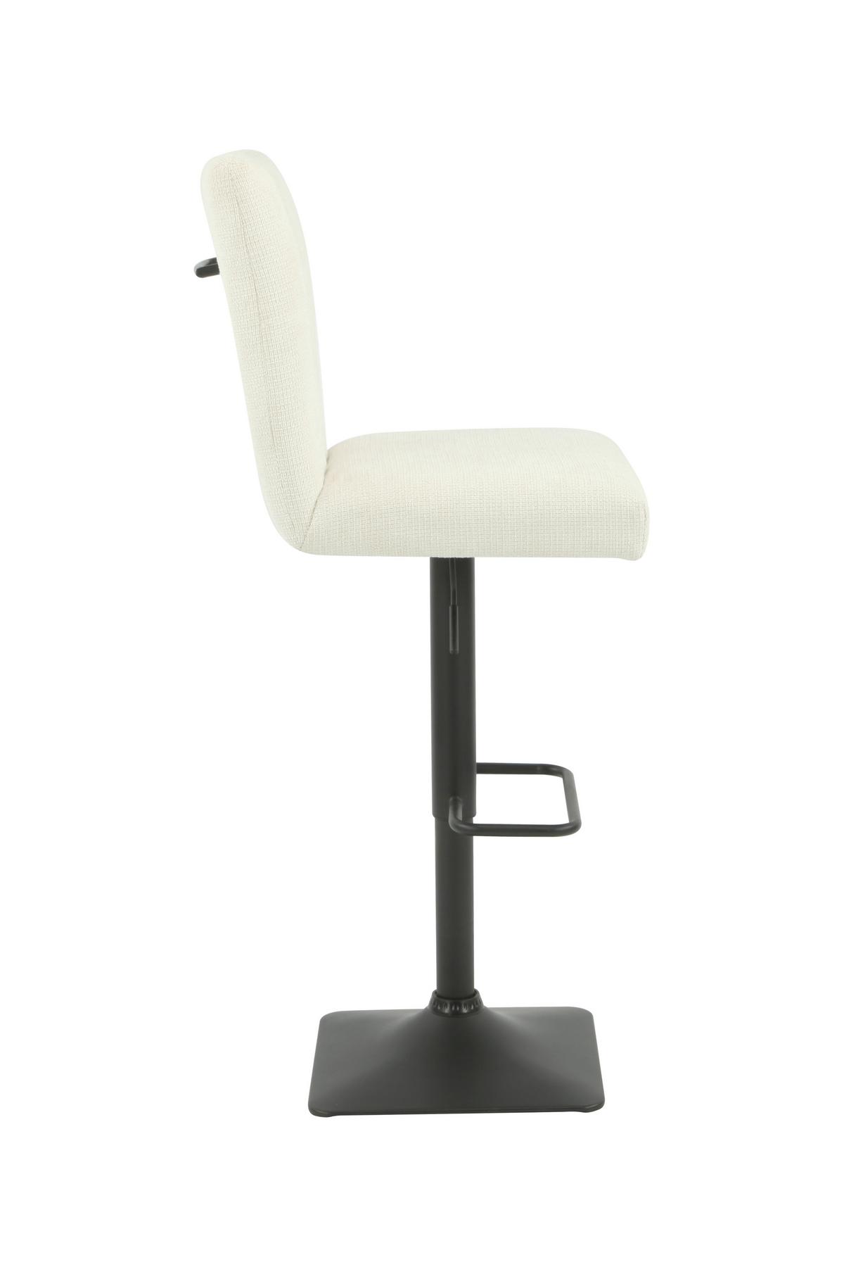 BARHOCKER SORICO H - Beige/Schwarz, MODERN, Textil/Metall (46/103-123,5/56cm) - MID.YOU