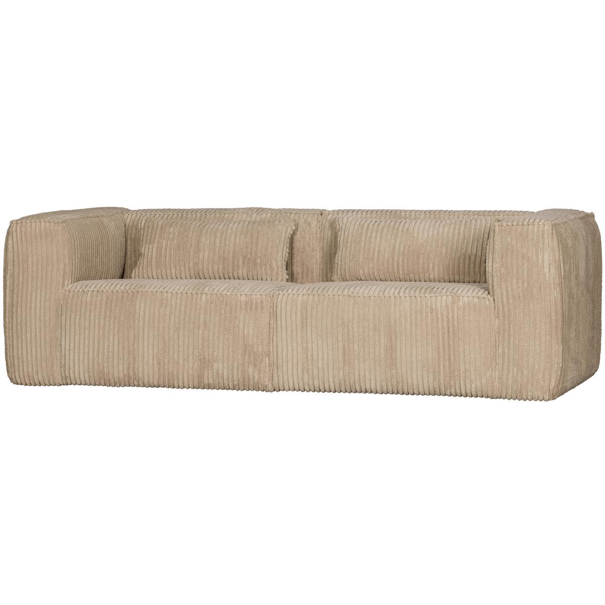 3,5-Sitzer Sofa Bean Sandfarben B: 242cm - Sandfarben, Design, Kunststoff/Textil (242/73/96cm) - Livetastic