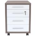 Görgős Konténer Profi - Sötétbarna, modern, Faalapú anyag (43/62/48cm) - Ombra