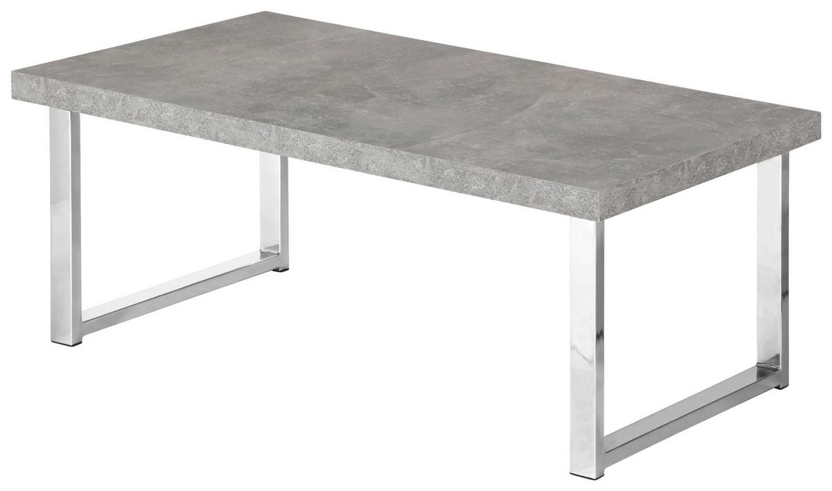Klubska Miza Liverpool, Siva, Barva Kroma - barve kroma/svetlo siva, Moderno, kovina/les (100/38/50cm)