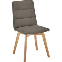 KRZESŁO ELLIE -TOP- - kolor dębowy/brązowy, Modern, drewno/tkanina (44/87/55,5cm) - Zandiara