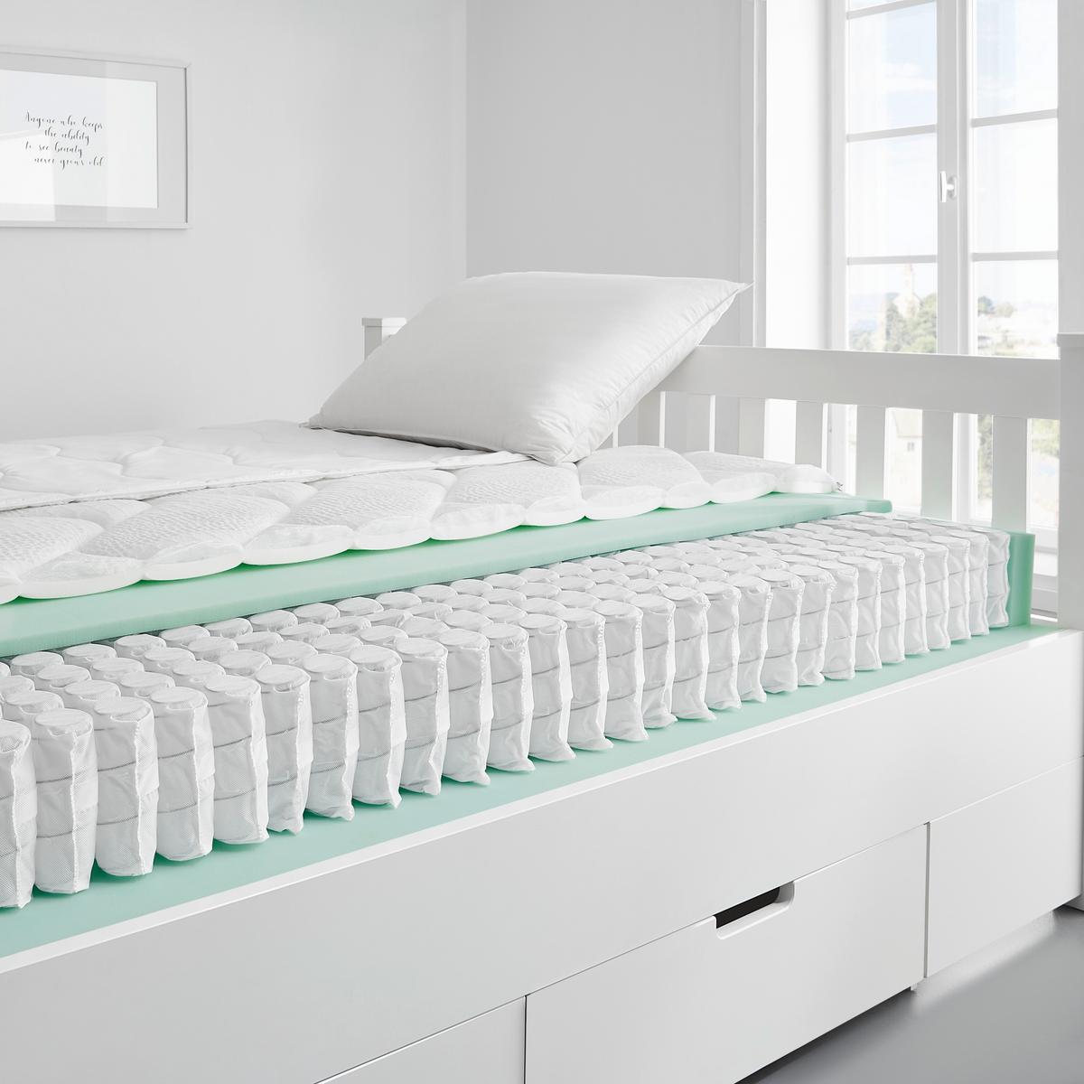 Taschenfederkernmatratze ca. 90x200cm - Weiss, Textil (90/200cm) - Sembella