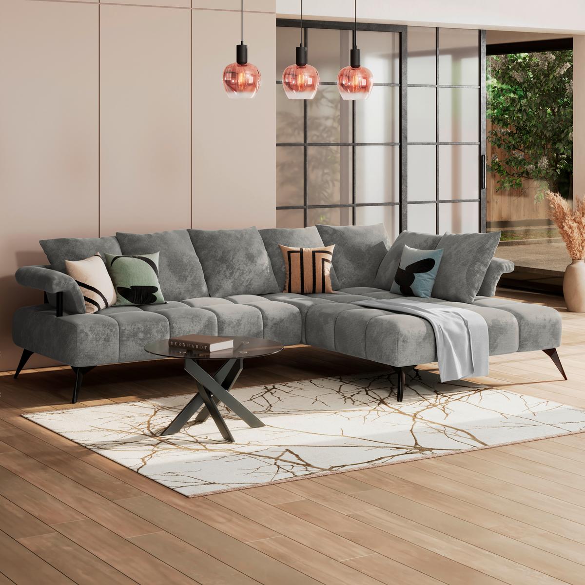 Coltar VANESSA NEW - gri, Modern, textil (297/200cm) - Modern Living