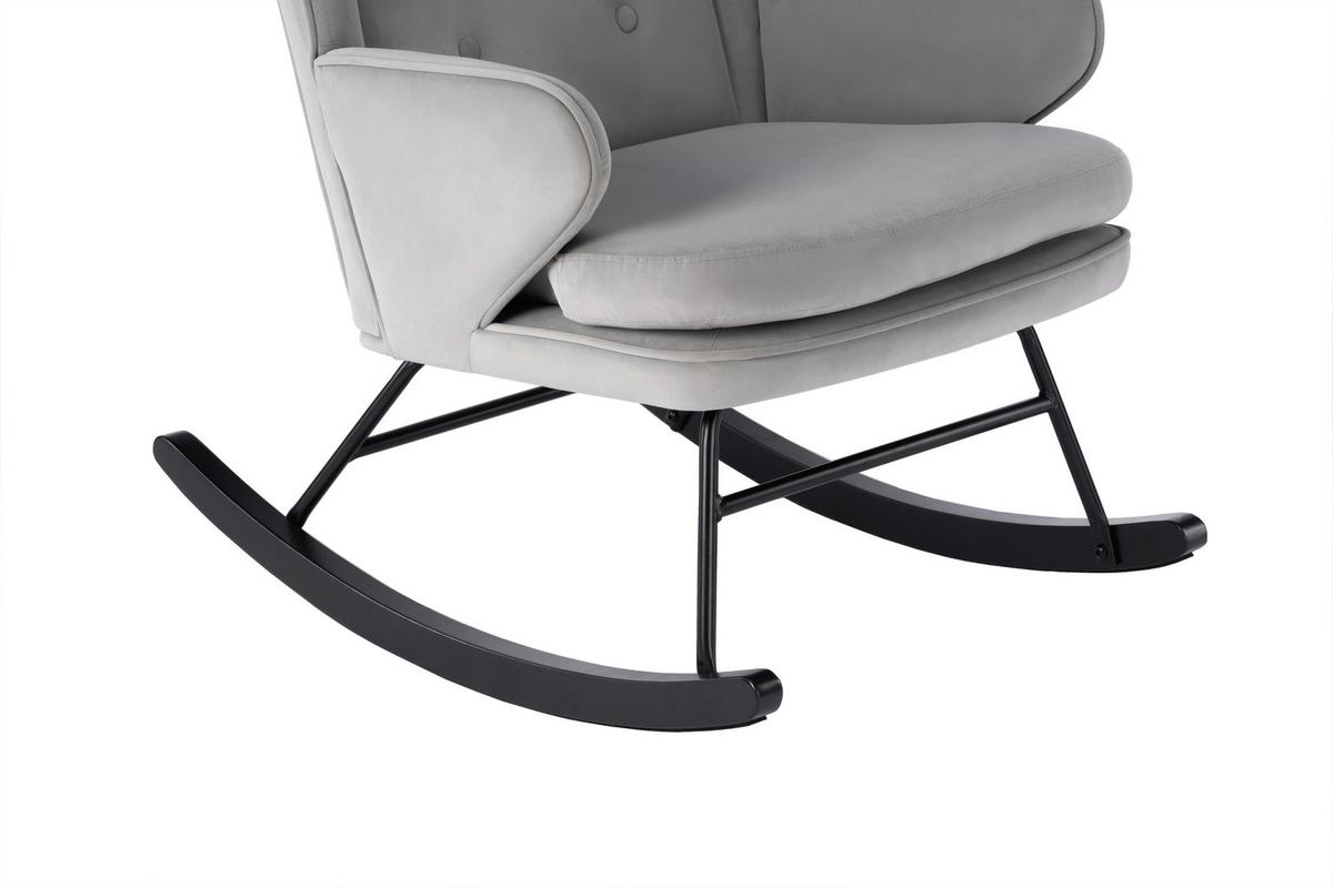 Hintaszék Melorie 125 - szürke, Design, textil/fa (65/95/86cm) - Kayoom