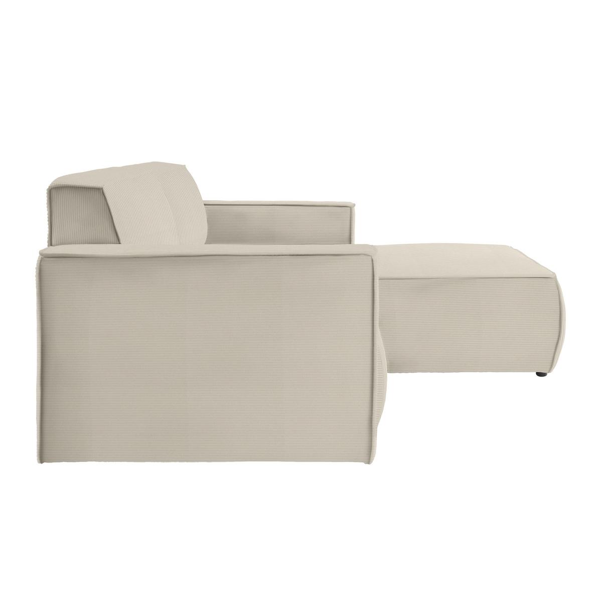 Wohnlandschaft Loft Beige - Beige/Schwarz, MODERN, Kunststoff/Textil (265/75/172cm) - Mömax