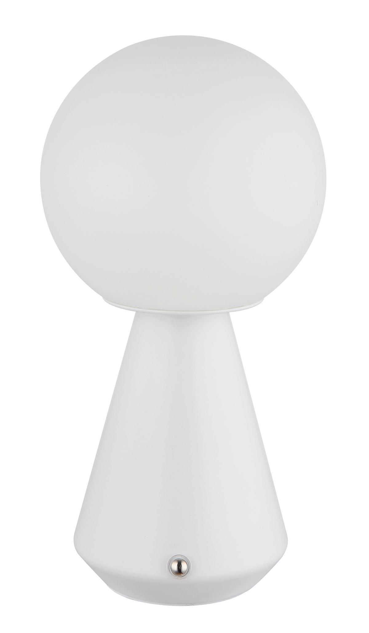 AKKU-TISCHLEUCHTE 21029W SORA - Weiss, Design, Kunststoff/Metall (12/23,5cm) - Globo