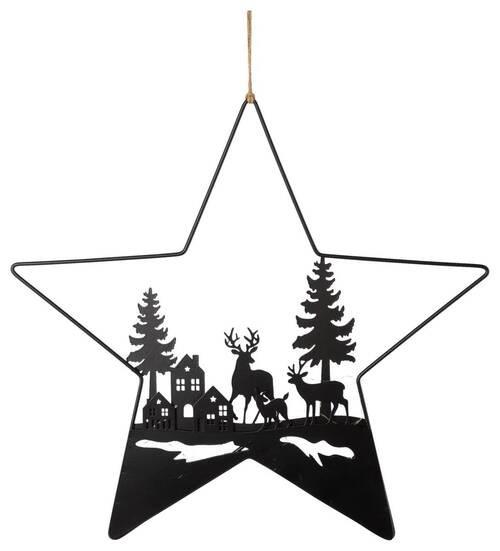 Decorațiune de agățat NEOLIA I -PAZ- - negru, Lifestyle, metal (40/40/1cm) - Modern Living