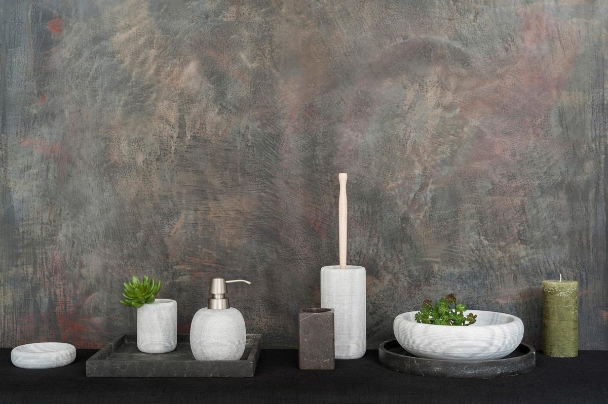 SYSTEM ORGANIZACJI HAMMAM - ciemnoszary/szary, Basics, kamień (30/3cm) - Aquanova