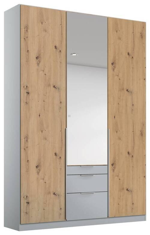 DULAP USI ROTATIVE ALABAMA - argintiu/gri deschis, Modern, material pe bază de lemn (136/229/54cm)