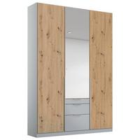 DULAP USI ROTATIVE ALABAMA - argintiu/gri deschis, Modern, material pe bază de lemn (136/229/54cm)