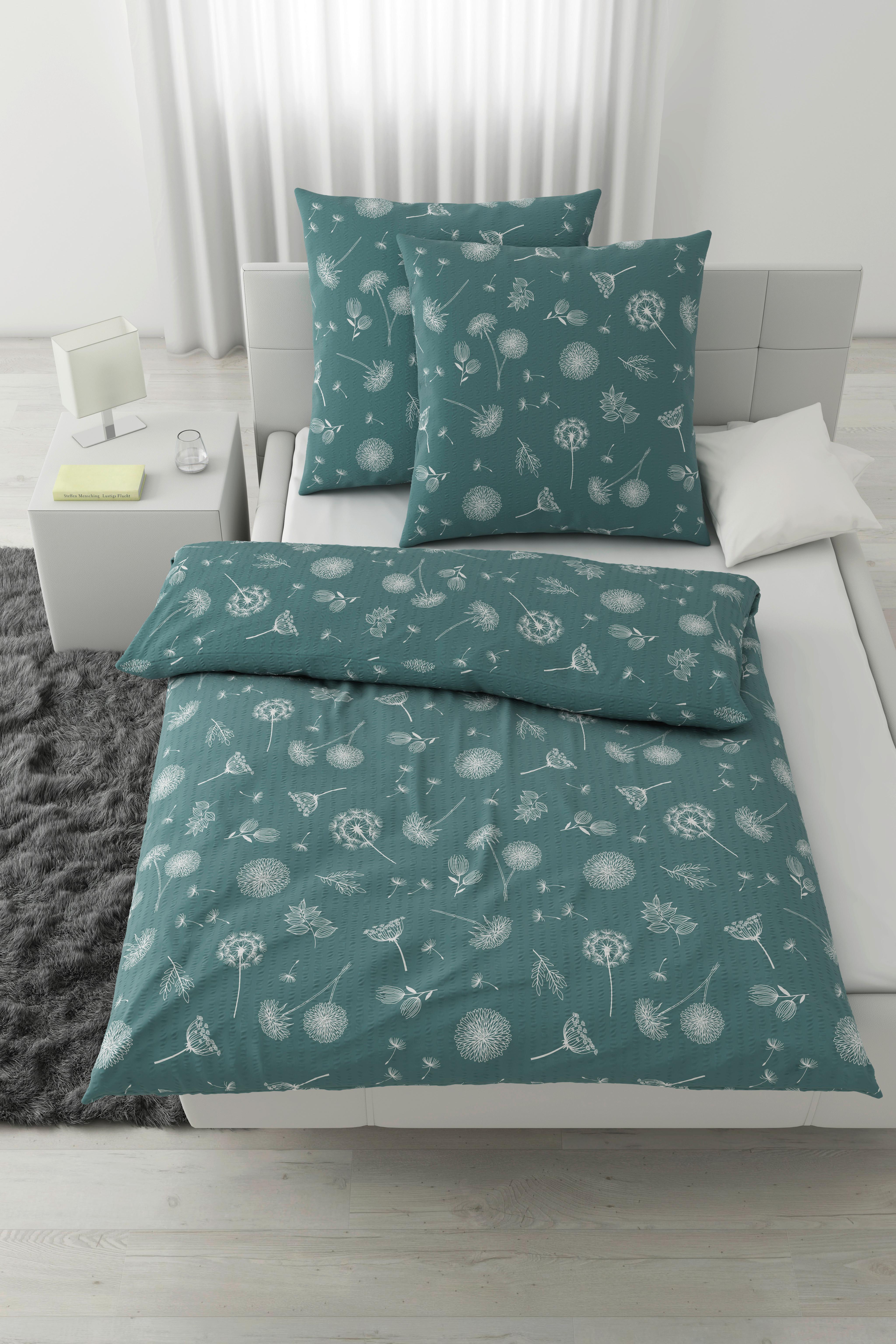 Bettwäsche Pusteblume XXL Blau ca. 200x200cm - Blau, KONVENTIONELL, Textil (200/200cm) - Modern Living