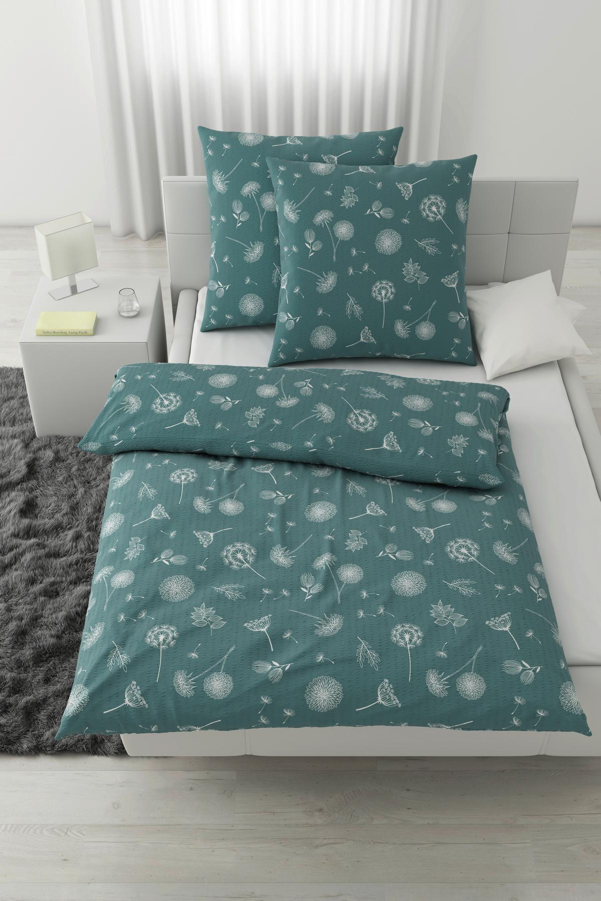 Bettwäsche Pusteblume XXL Blau ca. 200x200cm - Blau, KONVENTIONELL, Textil (200/200cm) - Modern Living