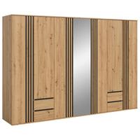 Drehtürenschrank TOFTA Eiche Artisan, Anthrazit - Anthrazit/Eiche Artisan, ROMANTIK / LANDHAUS, Holzwerkstoff (280/192/56cm) - Livetastic