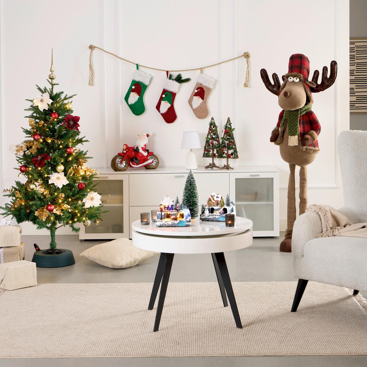 Led-weihnachtsfigur Weihnachtsszene Led - Multicolor, Basics, Kunststoff (21/13,9/17cm)