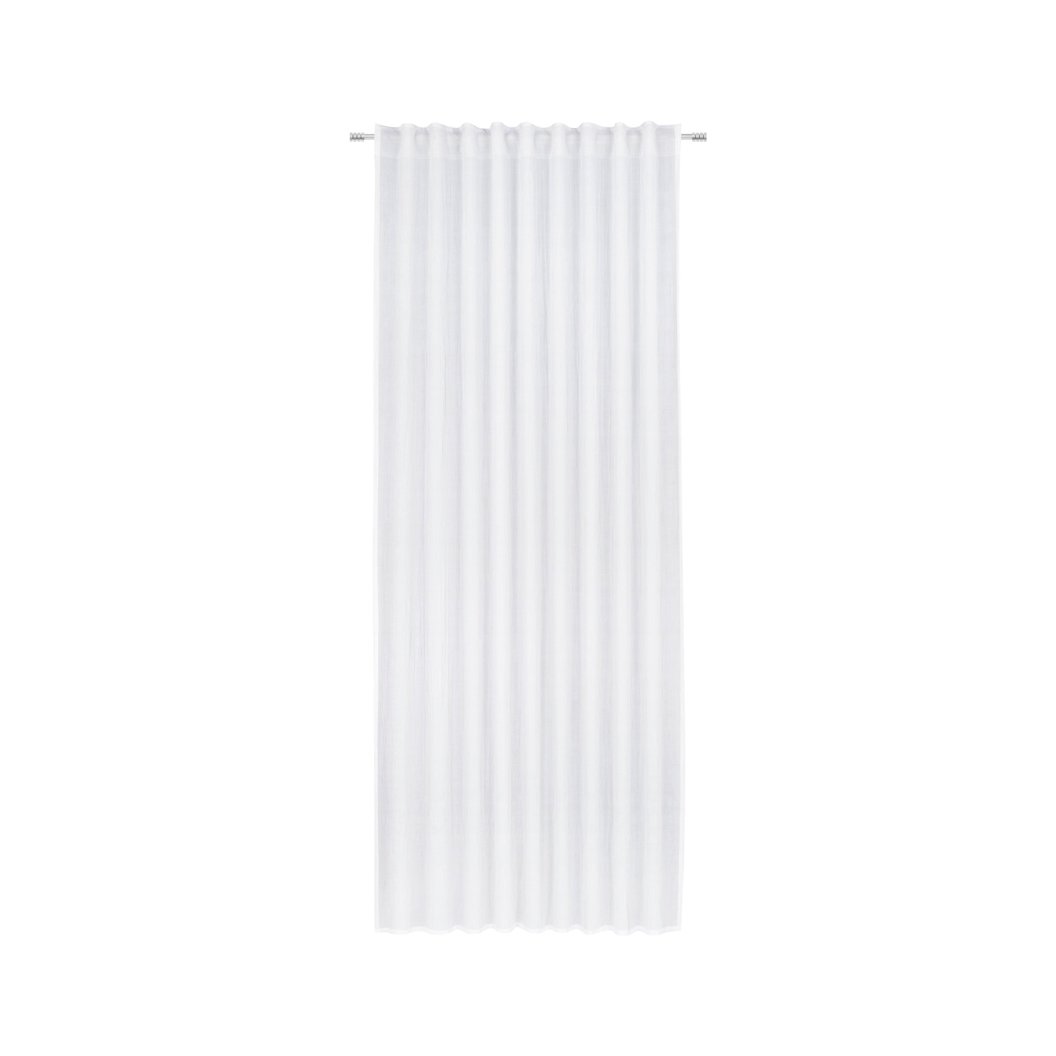 Končana Zavesa Ramona - bela, Moderno, tekstil (135/245cm) - Modern Living