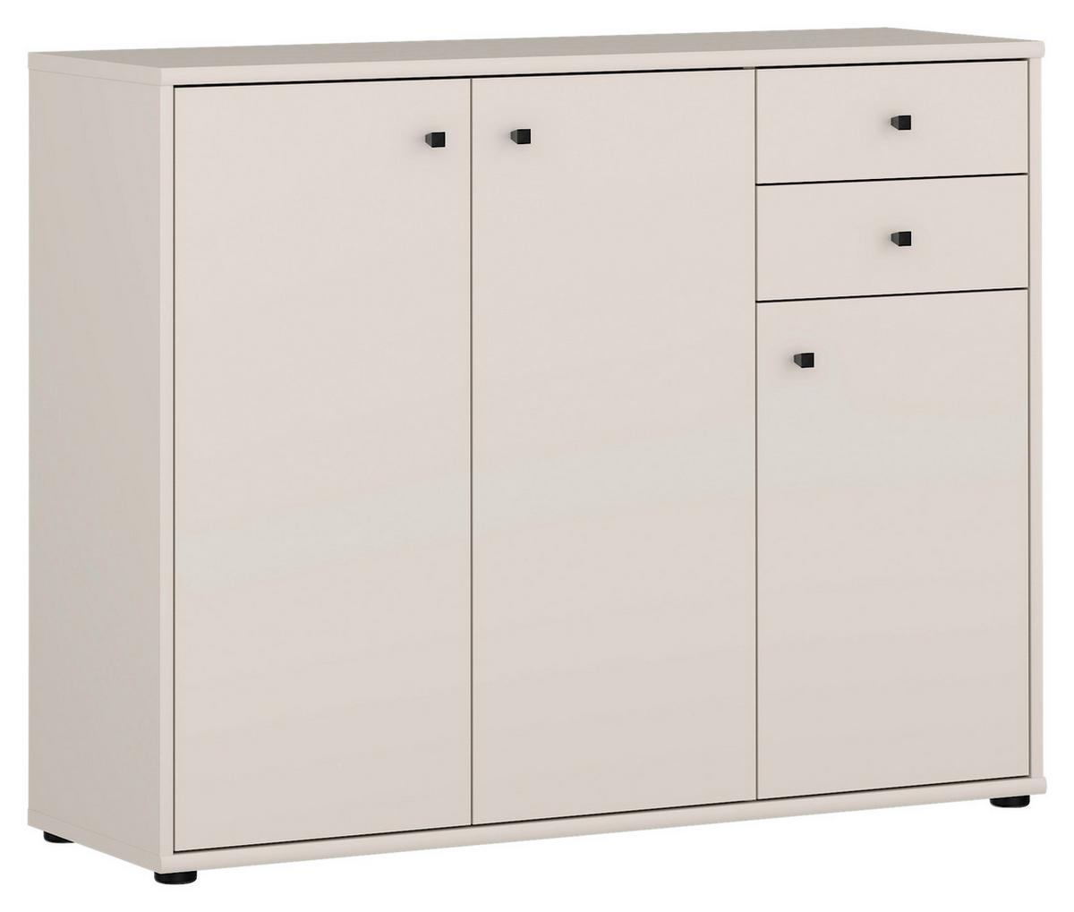 Komoda Tempra 2, Peščena - črna/peščene barve, Konvencionalno, umetna masa/leseni material (108,8/85,5/34,8cm) - Mömax