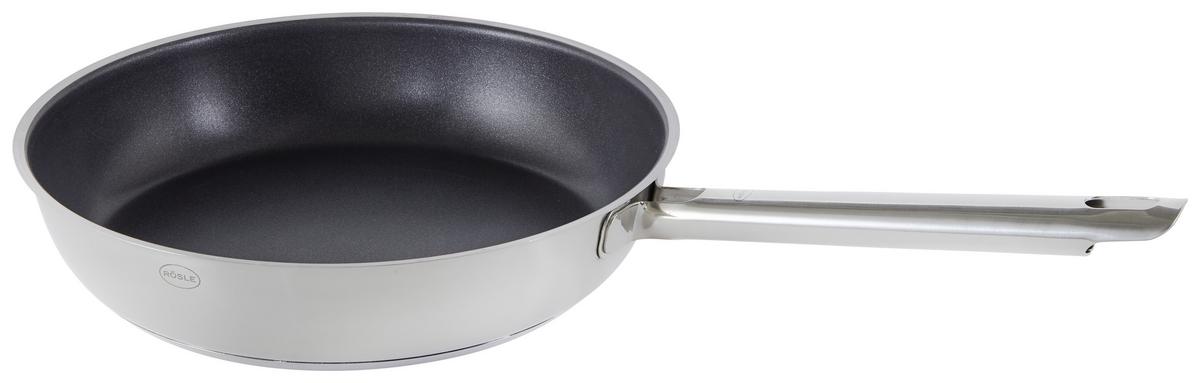 PATELNIA DO SMAŻENIA 13212 RÖSLE - kolor stalowy/czarny, Konventionell, metal (28cm) - Rösle