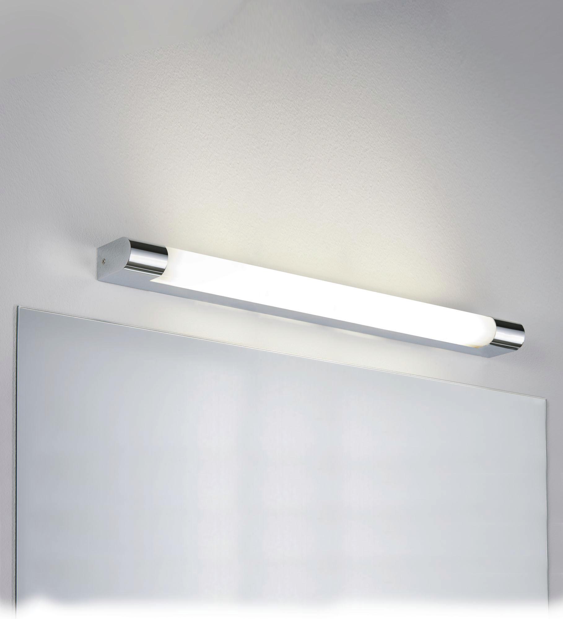 LED-Wandleuchte max. 10,5 Watt 'Mizar' - Chromfarben/Weiß, Design, Kunststoff/Metall (63/4,5/8,2cm)