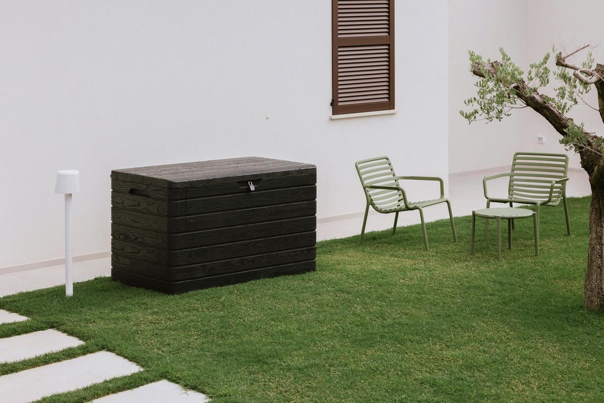 Kissenbox Dolomiti Anthrazit Kunststoff - Anthrazit, Basics, Kunststoff (146/85/82cm) - Mömax