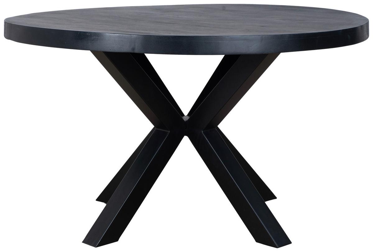 STÓŁ DO JADALNI ARUGAM - czarny, Modern, metal/drewno (130/130/76cm) - MID.YOU