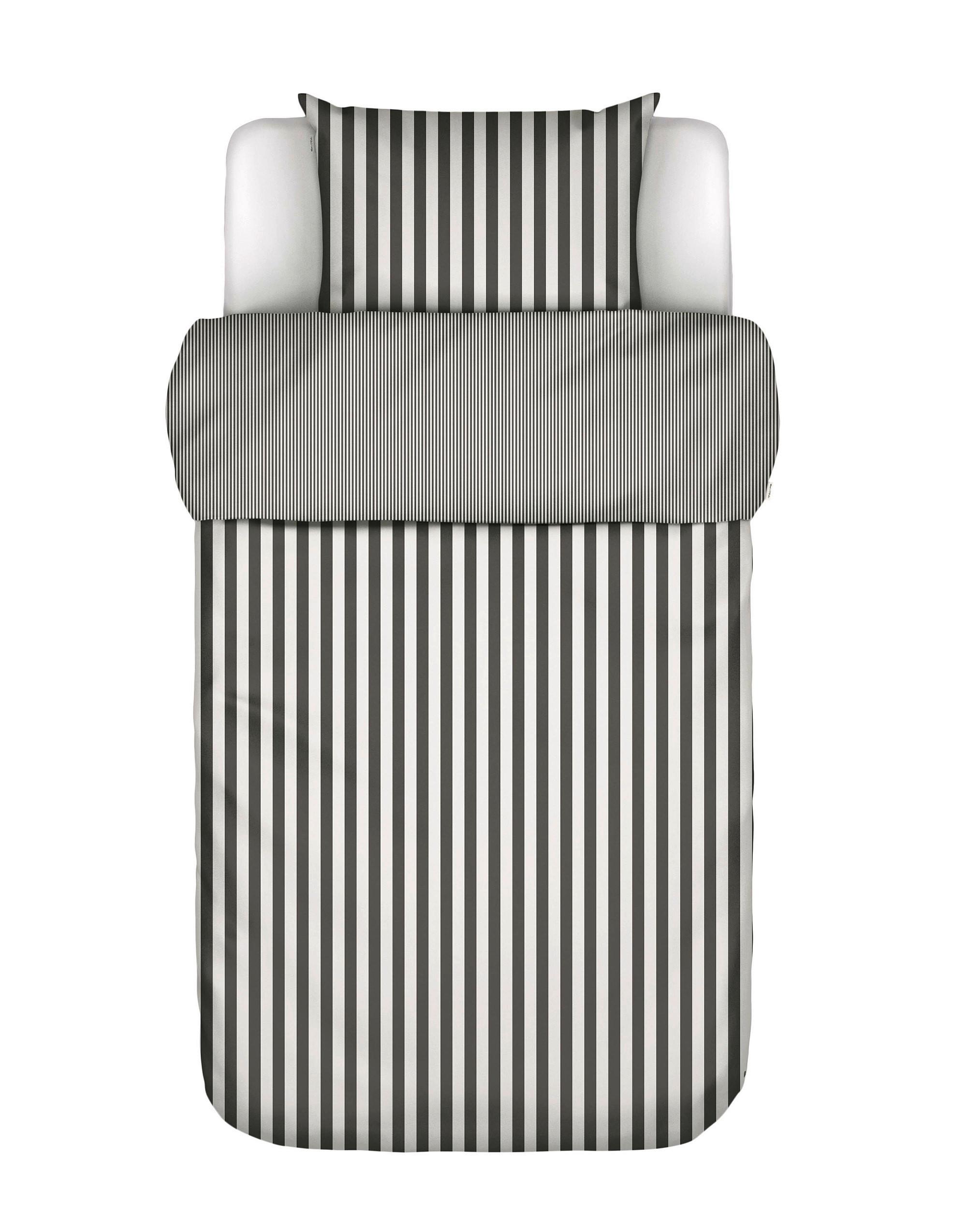 POŚCIEL CLASSIC STRIPE - szary, Basics, tkanina (135/200cm) - Marc O'Polo