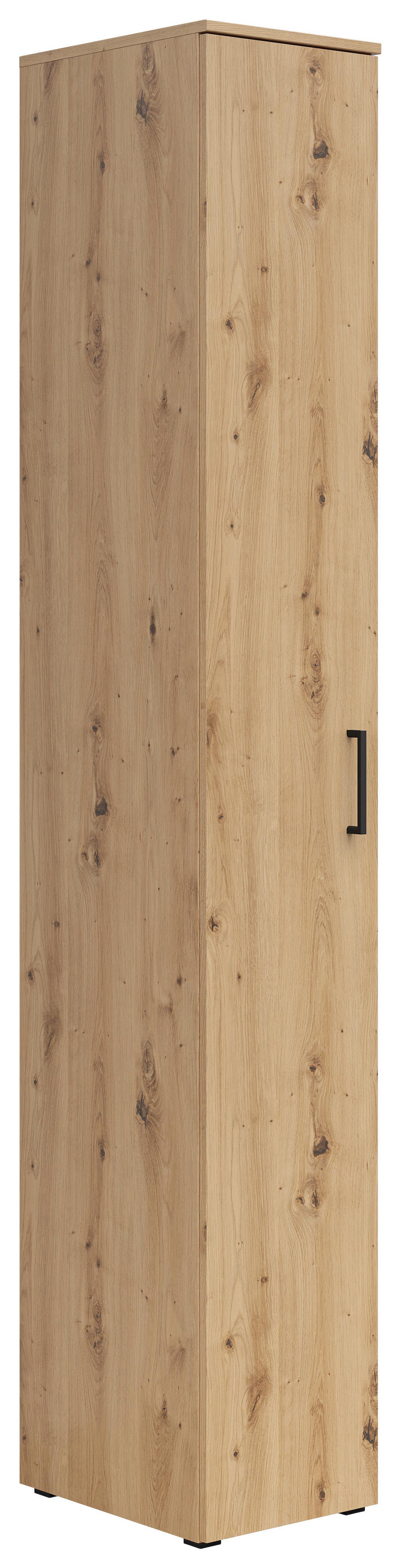 Szekrény Multistauraum - fekete/Artisan tölgy, Modern, műanyag/faalapú anyag (30/195/40cm) - Premium Living