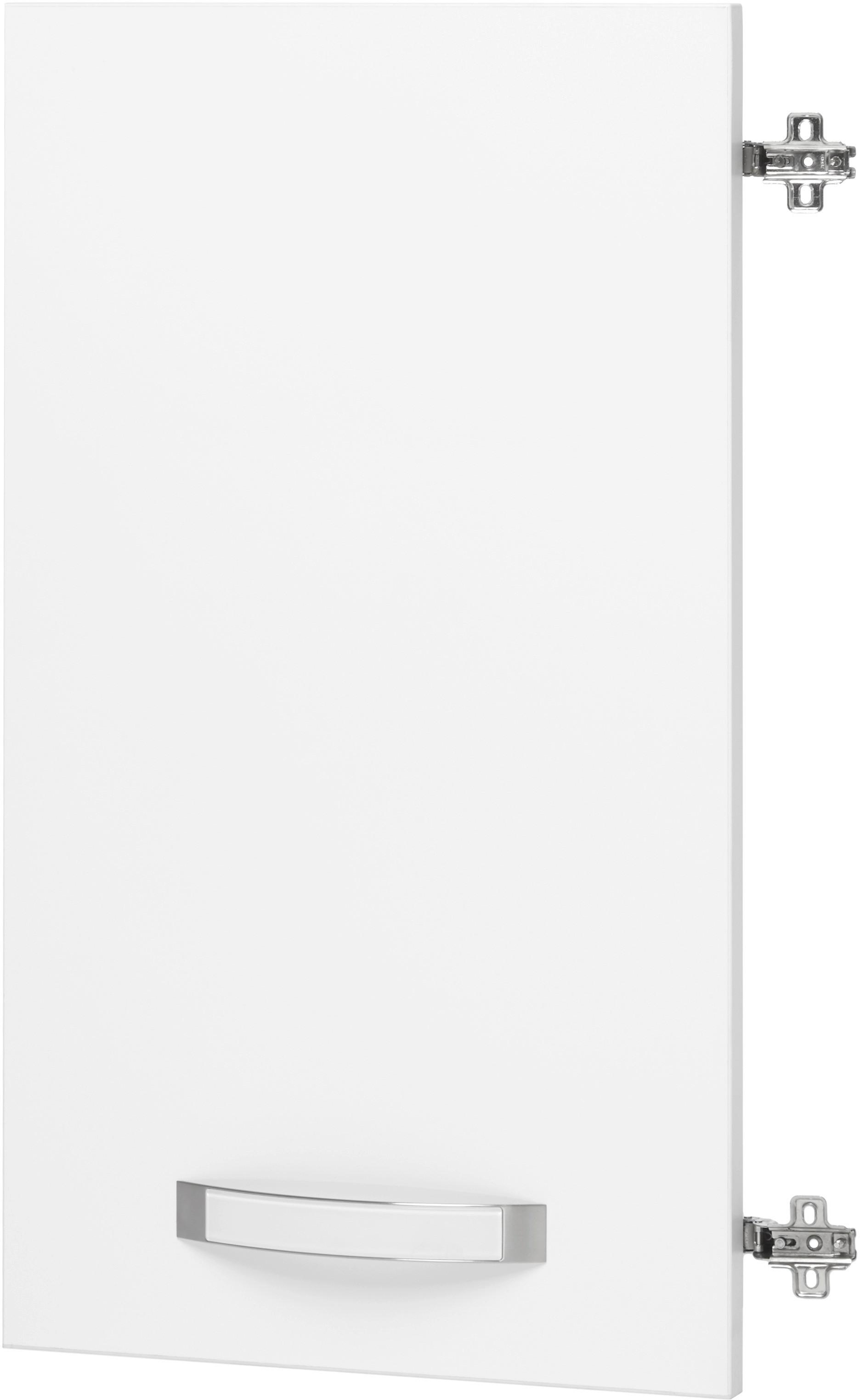 Tür in Weiss Hochglanz - Weiss, Modern, Holzwerkstoff/Metall (39.4/70.1/1.8cm) - Premium Living