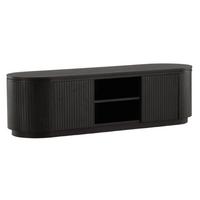 LOWBOARD FJÄLLBACKA - Schwarz, Design, Holzwerkstoff (160/45/48cm) - Livetastic