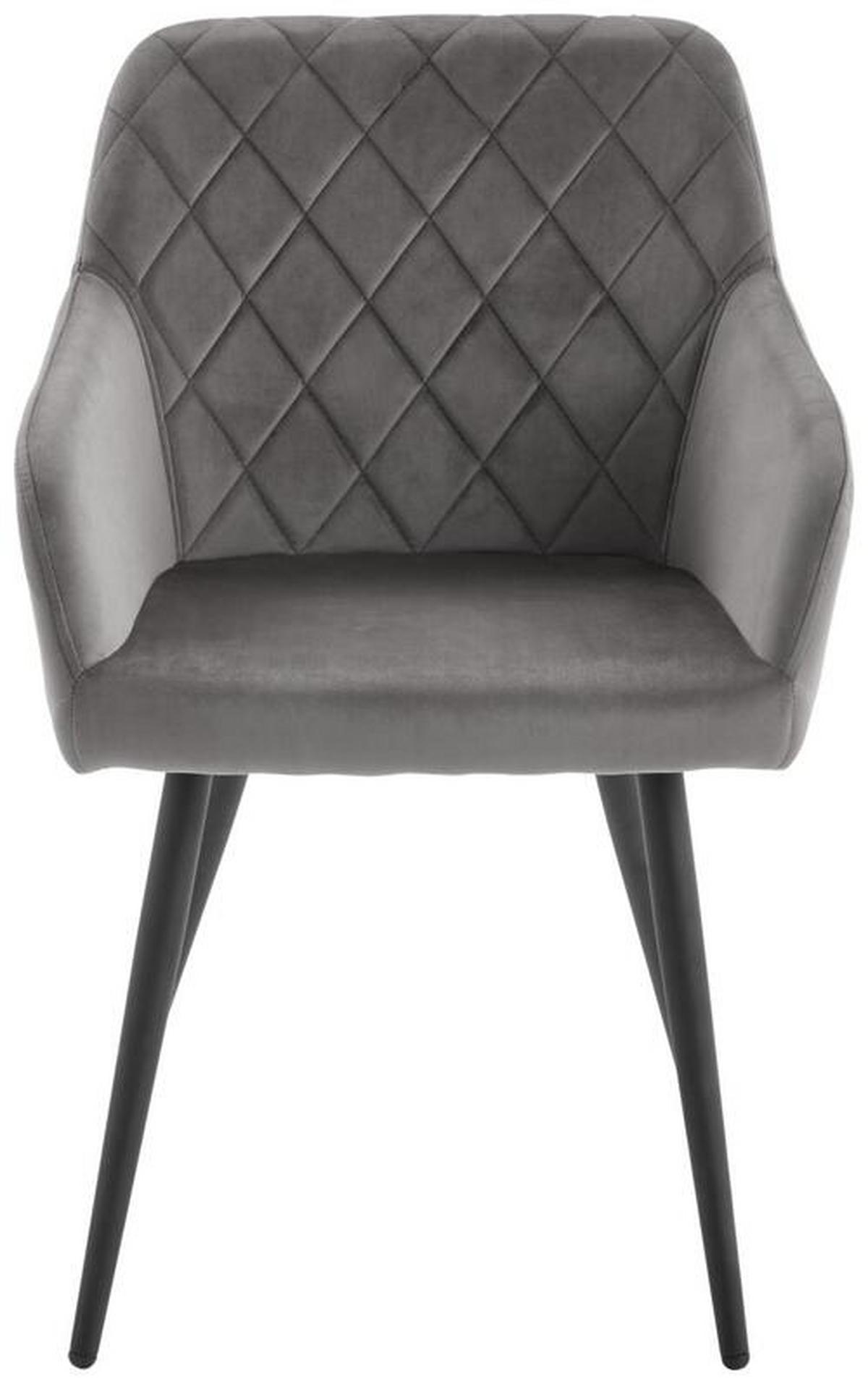 KRZESŁO Z PODŁOKIETNIKAMI ACTOR - czarny/szary, Trend, metal/drewno (54/86/60cm) - Livetastic