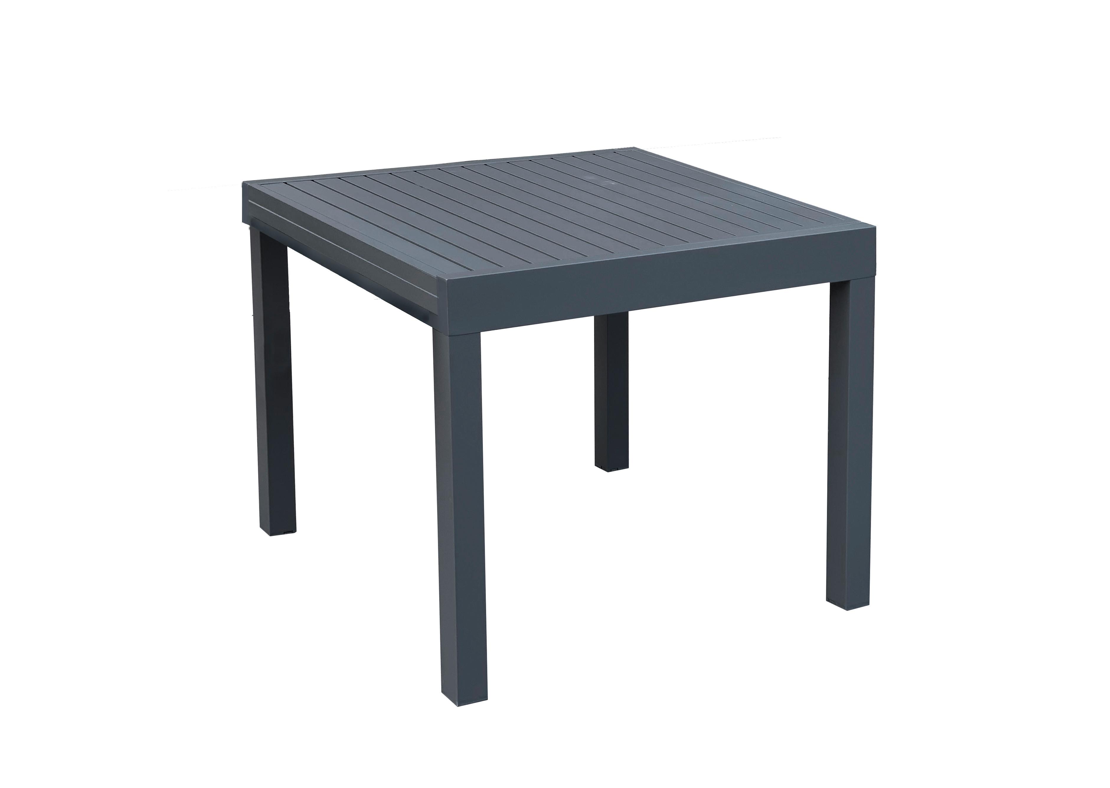 Gartentisch Elena Aluminium Dunkelgrau - Dunkelgrau, Basics, Metall (90/75/180/90cm) - Gardenson