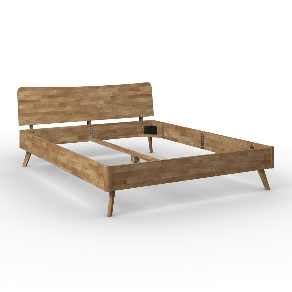 Bett Danzig ca. 160x200 cm Wildeiche Echtholz - Wildeiche, MODERN, Holz (160/200cm) - Bessagi Home