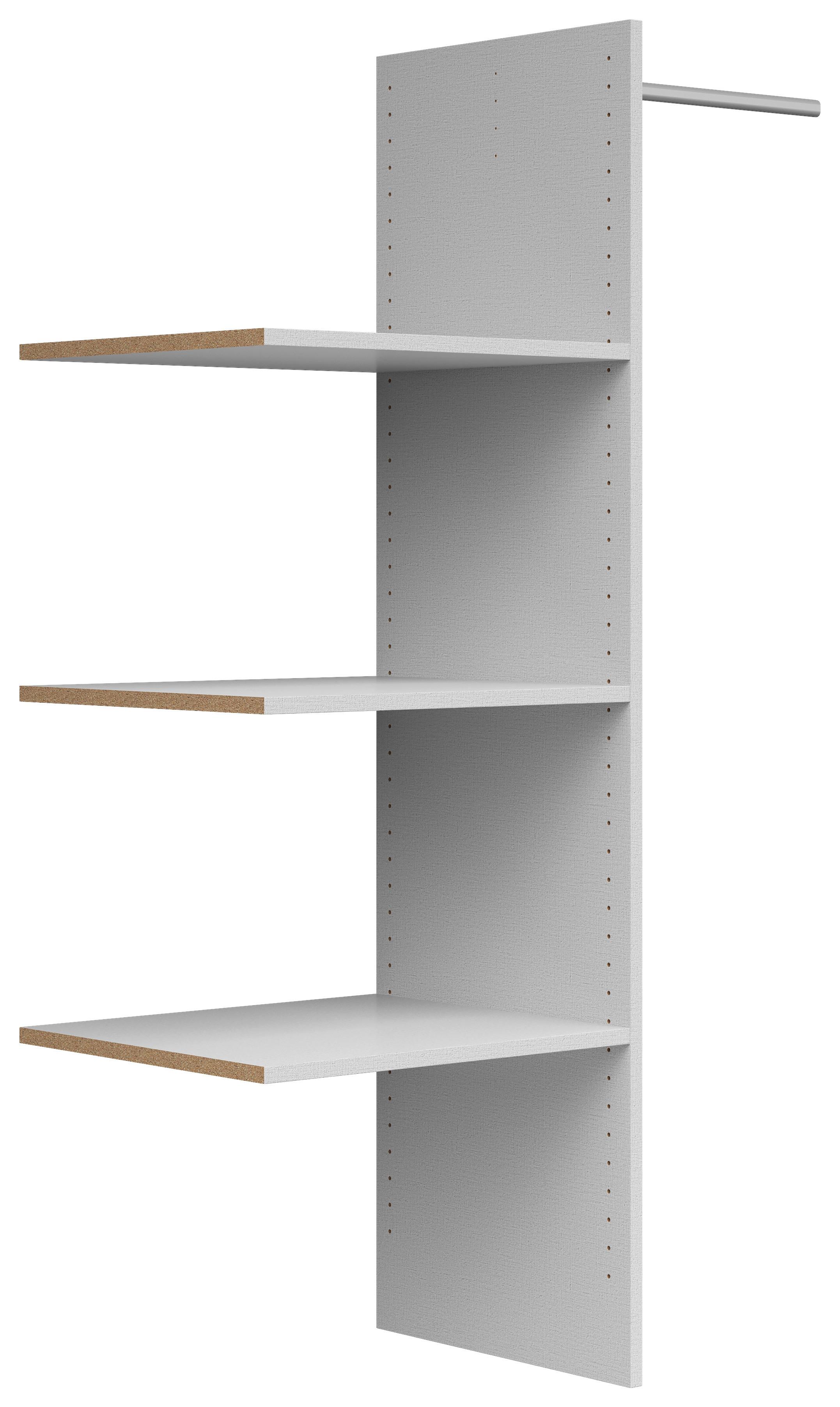 Inneneinteilung Time Grauweiß - Grauweiß, Holzwerkstoff/Metall (83/144/41cm)